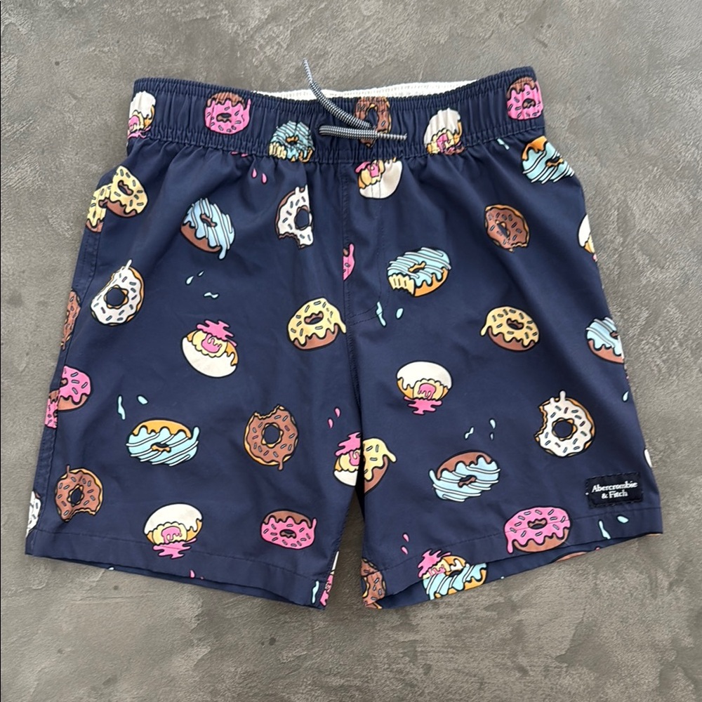 Abercrombie & Fitch Navy Donut Print Swim Shorts